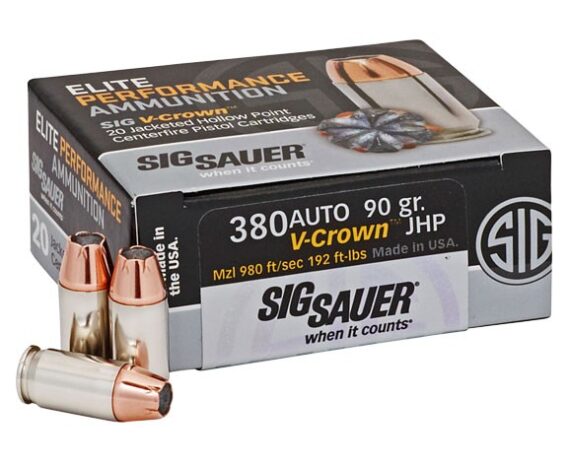 380ACP, 90GR, Elite V-Crown, JHP