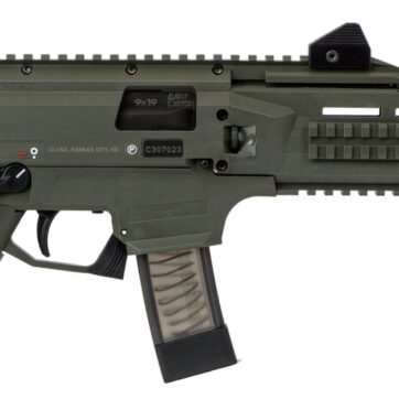 CZ Scorpion EVO 3 S1 9mm Semi-Auto Pistol OD Green Cerakote 20+1 7.72'' 91355