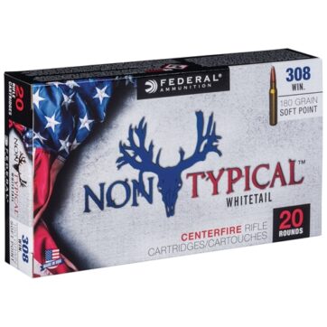 FEDERAL NON-TYPICAL 308 WINCHESTER AMMO 180 GRAIN SOFT POINT 
