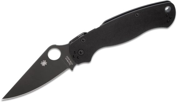 Spyderco Paramilitary 2 Folding Knife 3-7/16'' S30V Black Blade, Black G10 Handles