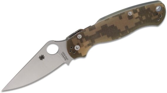 Spyderco Paramilitary 2 Folding Knife 3-7/16'' S30V Satin Blade, Digital Camo Handles